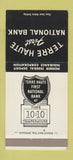 Matchbook Cover - Terre Haute First National Bank IN 30 Strike