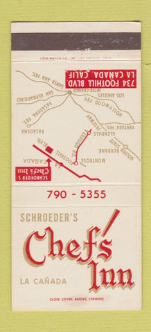 Matchbook Cover - Chef's Inn La Canada CA 30 Strike
