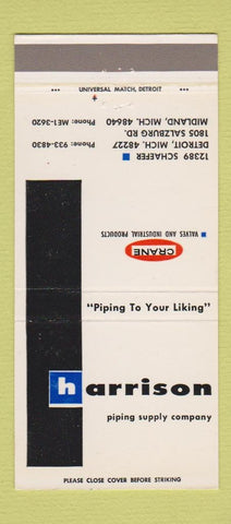 Matchbook Cover - Harrison Piping Supply Midland MI 30 Strike