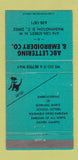 Matchbook Cover - ABC Lettering Embroidery Washington DC 30 Strike