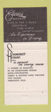 Matchbook Cover - Summer House Inn La Jolla CA Elario's 30 Strike