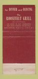 Matchbook Cover - Rough Rider Room Roosevelt Hotel New York City WEAR 30 Strike