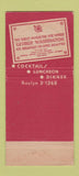 Matchbook Cover - George Washington Manor Roslyn LI NY 30 Strike