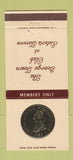 Matchbook Cover - George Town Club Suter's Tavern Washington DC 30 Strike