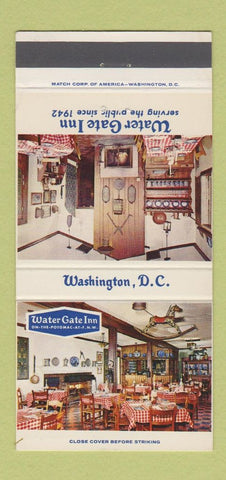 Matchbook Cover - Water Gate Inn Washington DC 30 Strike