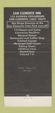 Matchbook Cover - San Clemente Inn CA 30 Strike