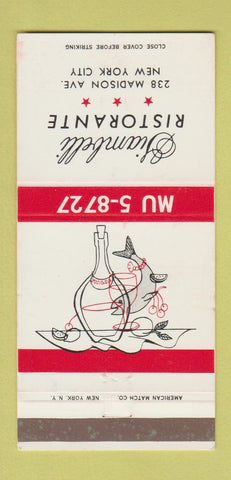Matchbook Cover - Giambelli Ristorante New York City 30 Strike