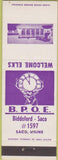 Matchbook Cover - Matchbook Cover Elks Club Biddeford Saco ME