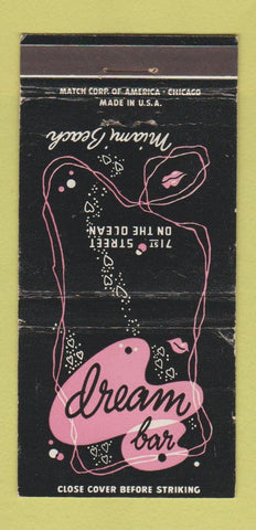 Matchbook Cover - Dream Bar Miami Beach FL WEAR 30 Strike
