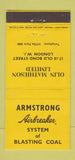 Matchbook Cover - Armstrong Airbreaker System Coal London UK England 30 Strike