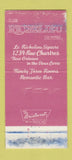 Matchbook Cover - Le Richelieu Hotel New Orleans LA 30 Strike