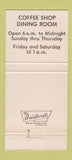 Matchbook Cover - Muffin Treat Restaurant Fairfield CA 30 Strike