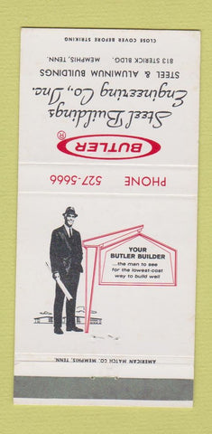 Matchbook Cover - Butler Steel Buildings Memphis TN 30 Strike