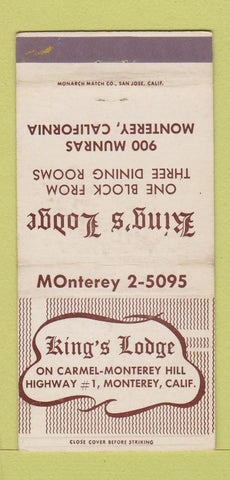 Matchbook Cover - King's Lodge Monterey CA WEAR 30 Strike