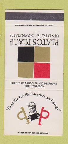 Matchbook Cover - Plato's Place Chicago IL 30 Strike