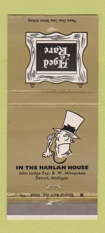 Matchbook Cover - Aged & Rare Harlan House Detroit MI 30 Strike