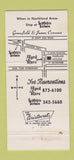 Matchbook Cover - Aged & Rare Harlan House Detroit MI 30 Strike
