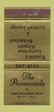 Matchbook Cover - The Promenade Logan Airport Boston MA 30 Strike