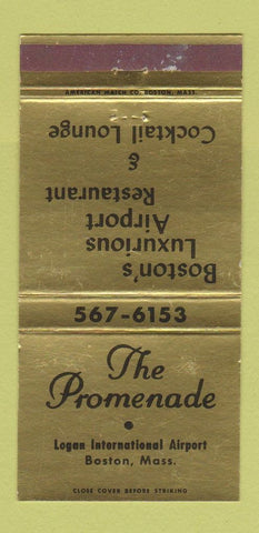 Matchbook Cover - The Promenade Logan Airport Boston MA 30 Strike