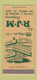 Matchbook Cover - RJM Steel Bolts Los Angeles CA 30 Strike