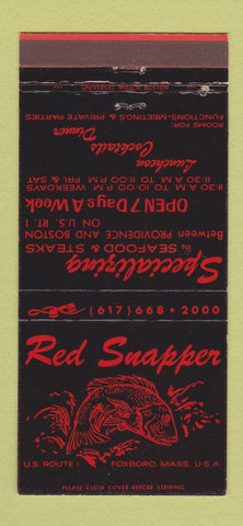 Matchbook Cover - Red Snapper Foxoboro MA restaurant 30 Strike