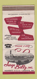 Matchbook Cover - Jarge Biltz Restaurant Lafayette IN WEAR 30 Strike