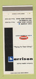 Matchbook Cover - Harrison Piping Supply Midland MI Detroit 30 Strike