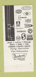 Matchbook Cover - Harrison Piping Supply Midland MI Detroit 30 Strike