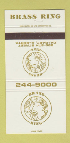 Matchbook Cover - Brass Ring Calgary AB Girlie 30 Strike