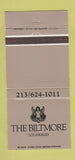 Matchbook Cover - The Biltmore Los Angeles CA 30 Strike