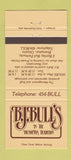 Matchbook Cover - BJ Bull's Brampton ON 30 Strike