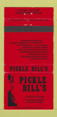 Matchbook Cover - Pickle Bill's Grand River OH? 30 Strike