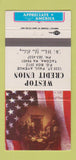 Matchbook Cover - Weston Credit Union Tacoma WA 30 Strike