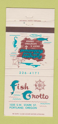 Matchbook Cover - Fish Grotto Portland OR 30 Strike
