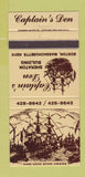 Matchbook Cover - Captain's Den Sheraton Building Boston MA 30 Strike