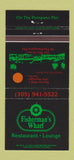 Matchbook Cover - Fisherman's Wharf Restaurant Pompano Beach FL 30 Strike
