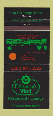 Matchbook Cover - Fisherman's Wharf Restaurant Pompano Beach FL 30 Strike