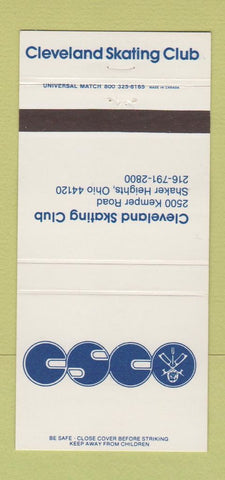 Matchbook Cover - Cleveland Skating Club Shaker Heights OH 30 Strike