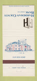 Matchbook Cover - Hardeman County Bank Bolivar Saulsbury TN 30 Strike