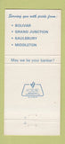 Matchbook Cover - Hardeman County Bank Bolivar Saulsbury TN 30 Strike