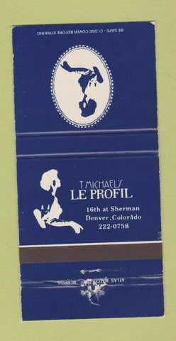 Matchbook Cover - T Michael's Le Profil Denver Colorado WEAR 30 Strike