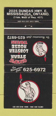 Matchbook Cover - Olympic Steak and Lobster House Mississauga ON 30 Strike