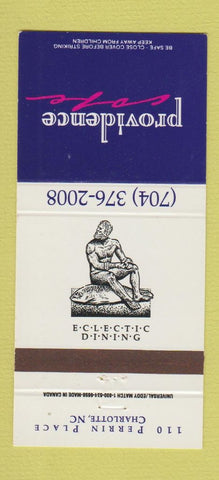 Matchbook Cover - Providence Charlotte NC 30 Strike