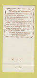 Matchbook Cover - Caroline's Restaurant Parma OH 30 Strike