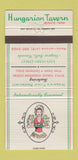 Matchbook Cover - Hungarian Tavern Niagara Falls ON WEAR 30 Strike