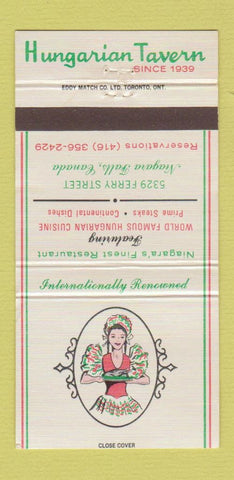 Matchbook Cover - Hungarian Tavern Niagara Falls ON WEAR 30 Strike