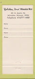 Matchbook Cover - Wauwatosa Cartage Holiday Inn Milwaukee WI WEAR 30 Strike