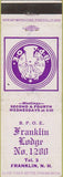 Matchbook Cover - Matchbook Cover Elks Club Franklin NH WEAR