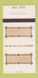 Matchbook Cover - Lonnie's Calgary AB 30 Strike