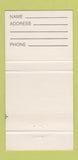 Matchbook Cover - Lonnie's Calgary AB 30 Strike